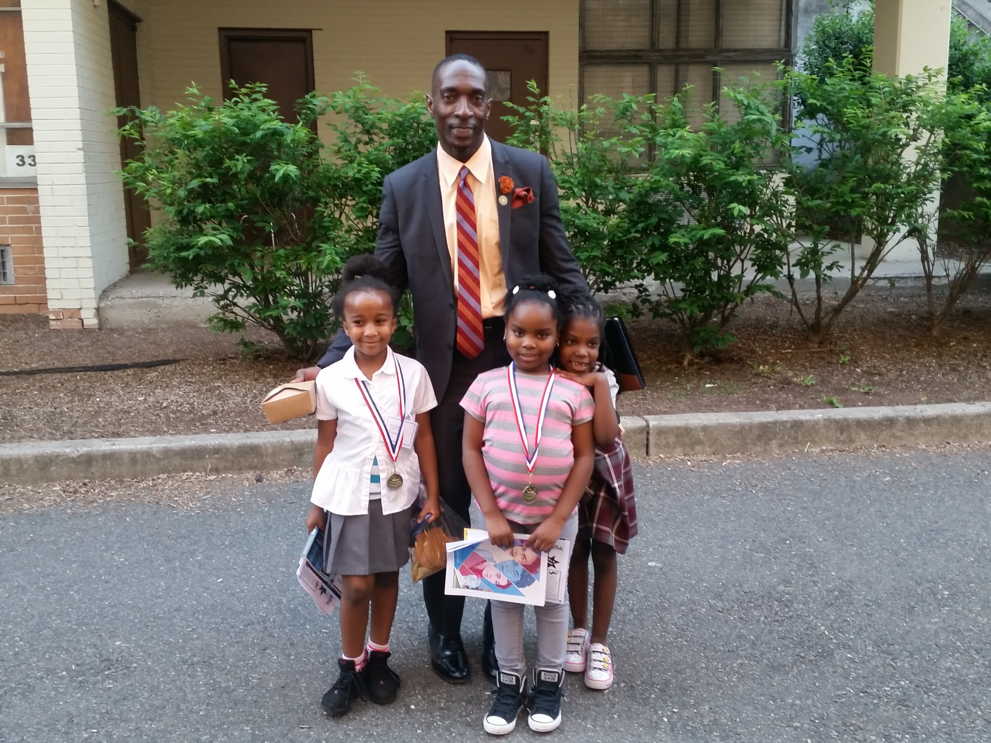 Dr. Kevin West with Stem Fair recipients